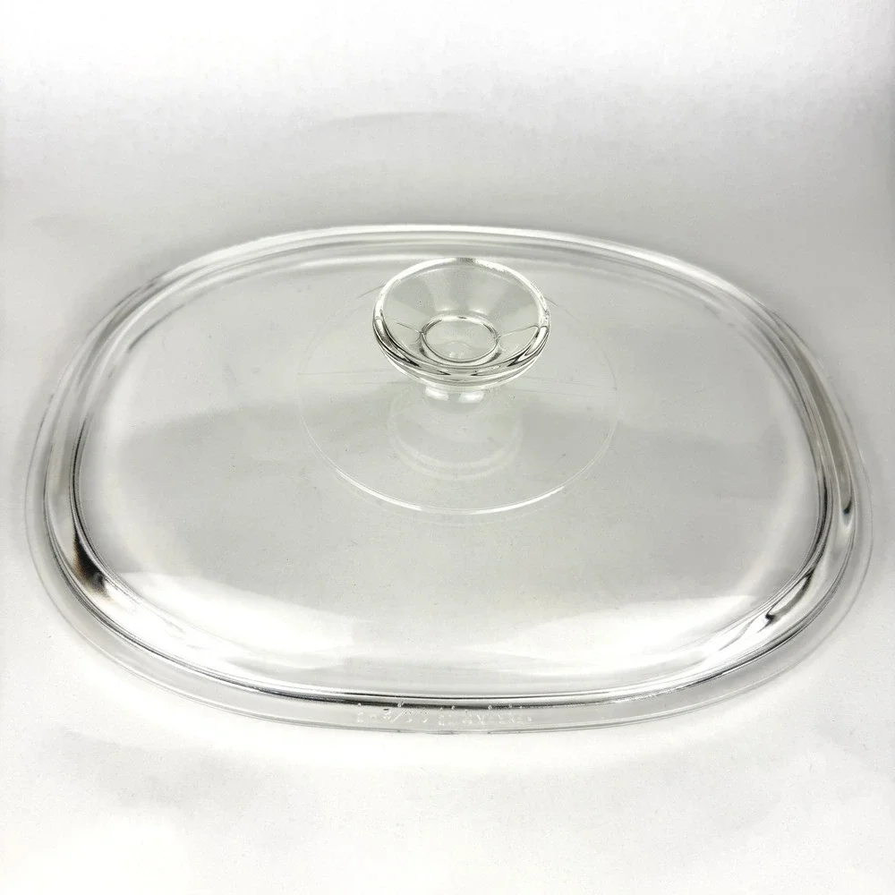 Vintage PYREX DC 1 1/2-C Clear Glass Oval Lid Corning Ware Replacement